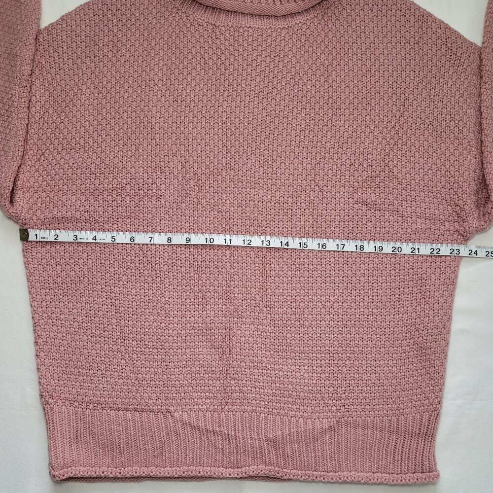 ZESICA Oversized Turtleneck Knit Sweater Dusty Rose Pink Womens Size XL - Picture 5 of 9